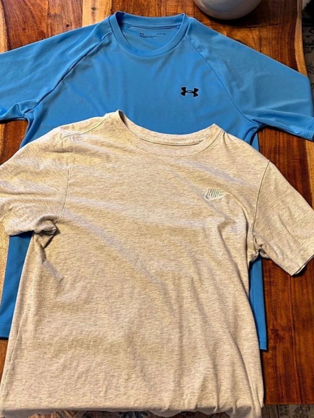 Under Armour UA Tech Short Sleeve T-Shirt Blue and Nike